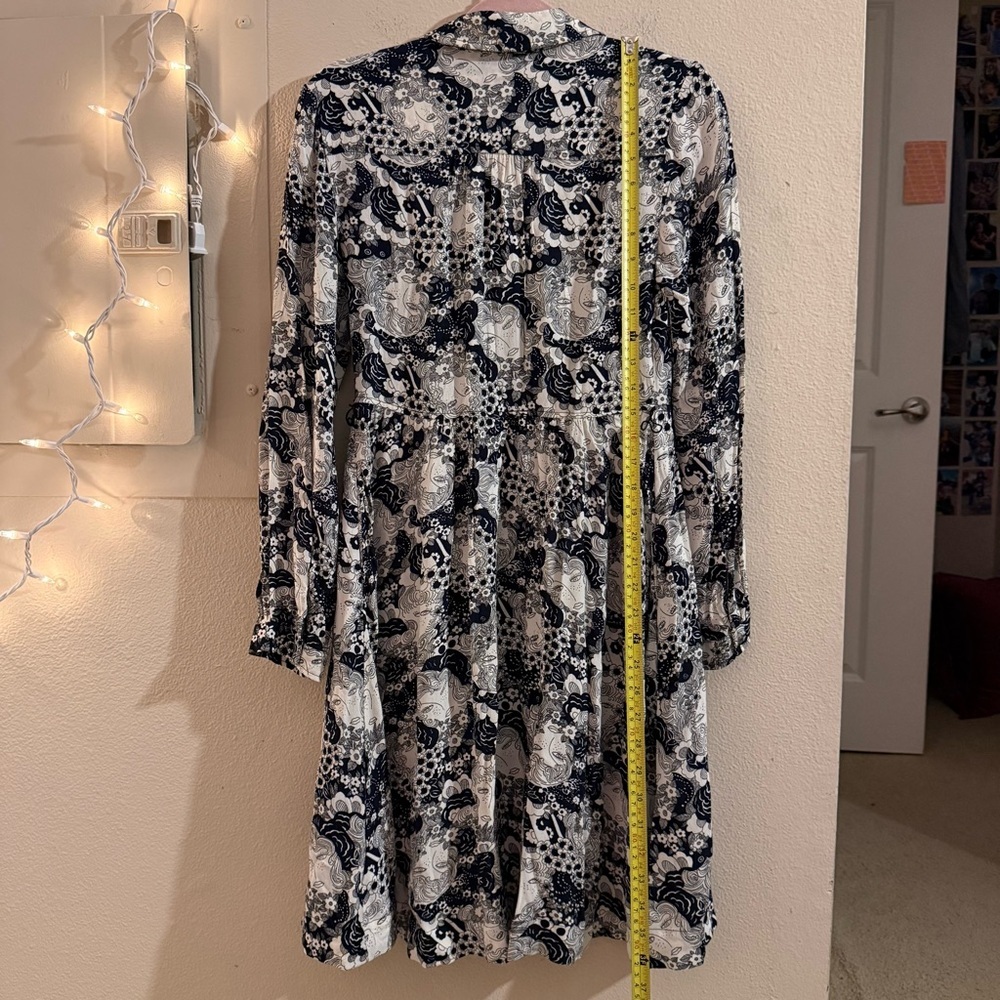 Anthropologie 34 of 52 Conversations Floral Long Sleeve Dress - Picture 4 of 8